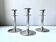 Set of 3 stainless steel candle holders