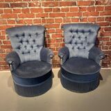Pair of toad armchairs