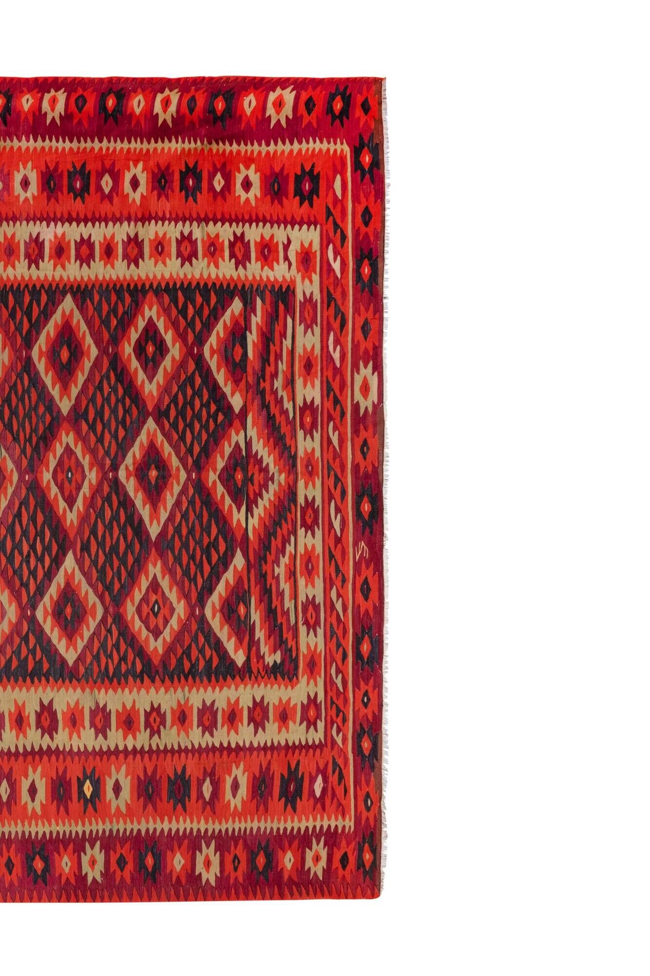 Tapis Kilim turc vintage tissé main