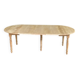 Louis Philippe 20th century extendable round dining table with shutters, renovated 230cm