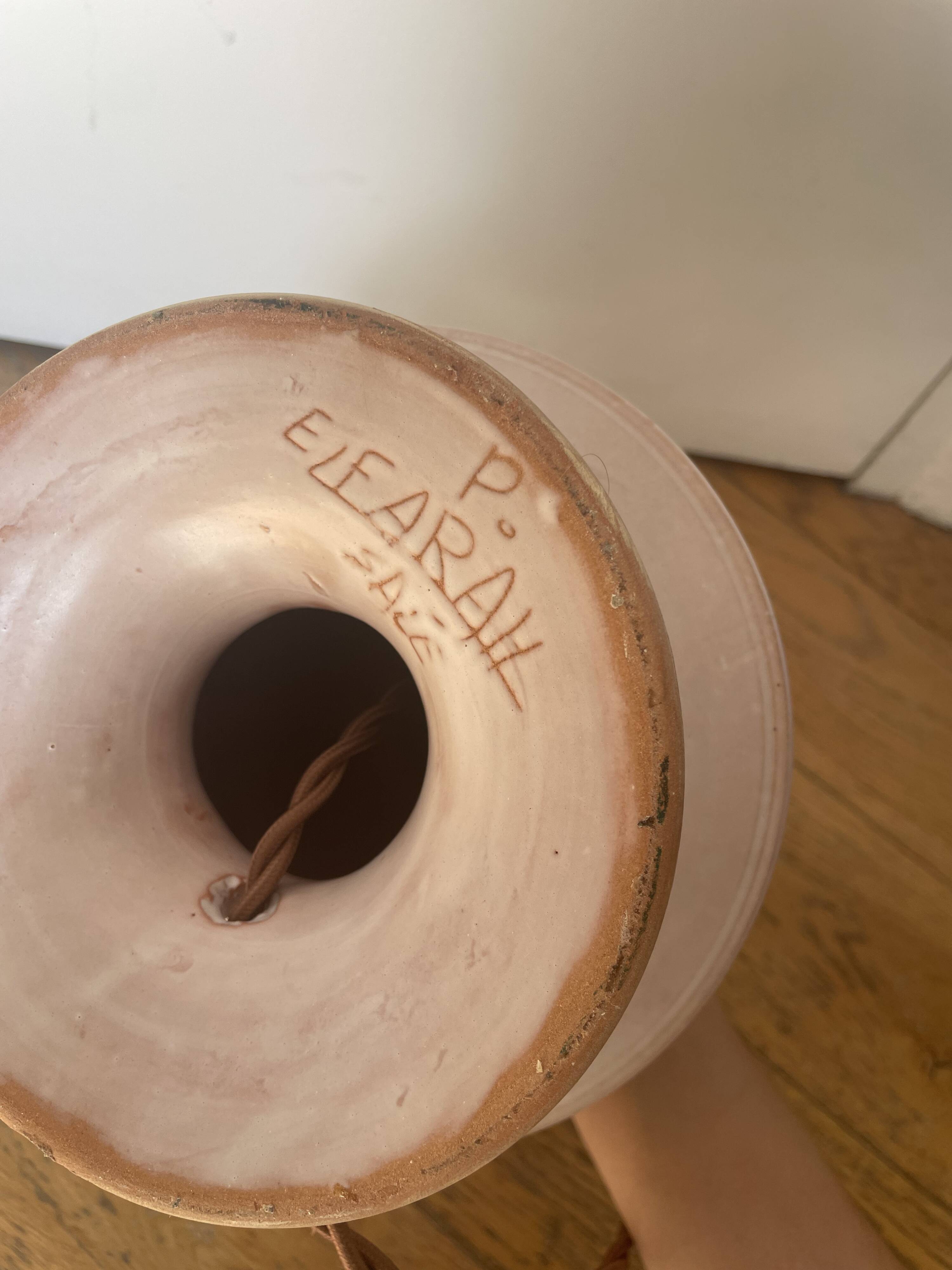 Hand-painted vintage table lamp