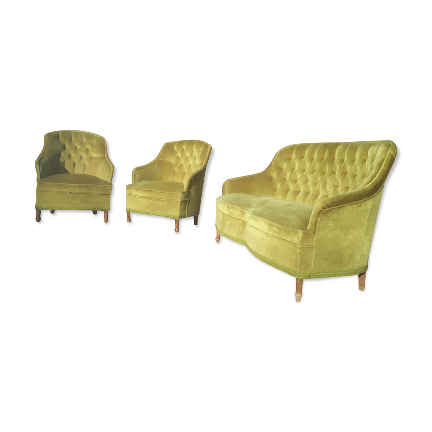 Toad green velvet lounge