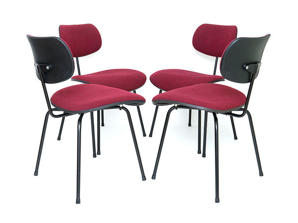 Ensemble de 4 chaises Se68 Wilde & Spieth Design Par Egon Eiermann années 60