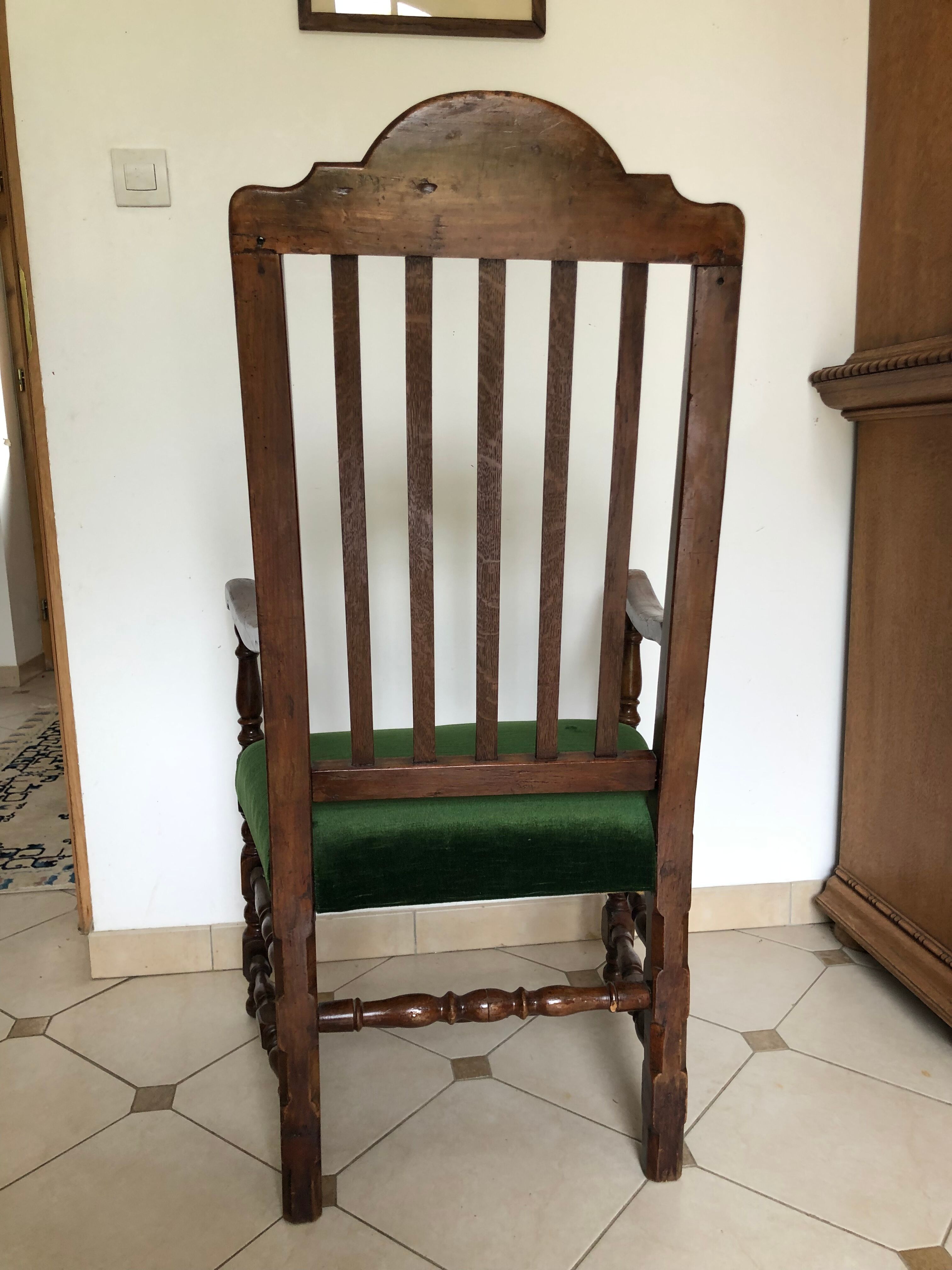 Green armchair