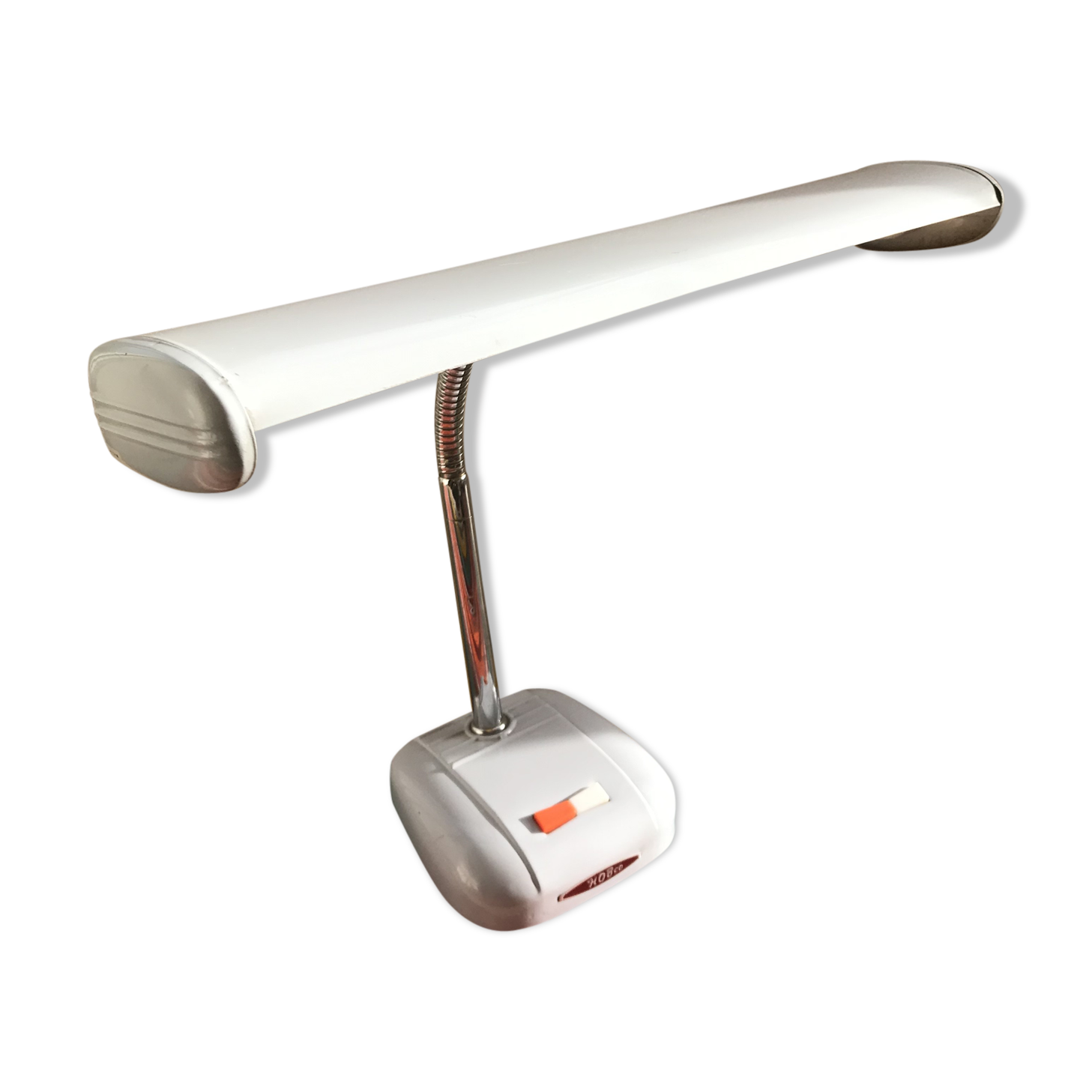 HOBCO Metal Grey Office Lamp - Chrome Flexible Bras 70S Vintage