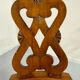 Set of 6 Alsatian double heart chairs in solid oak, early 20th century