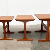 Nest of teak tables from the mid-century by Vildbjerg Møbelfabrik, 1960s, set of 3.