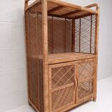 Buffet rattan bookcase shelf