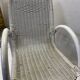 White rattan rocking chair