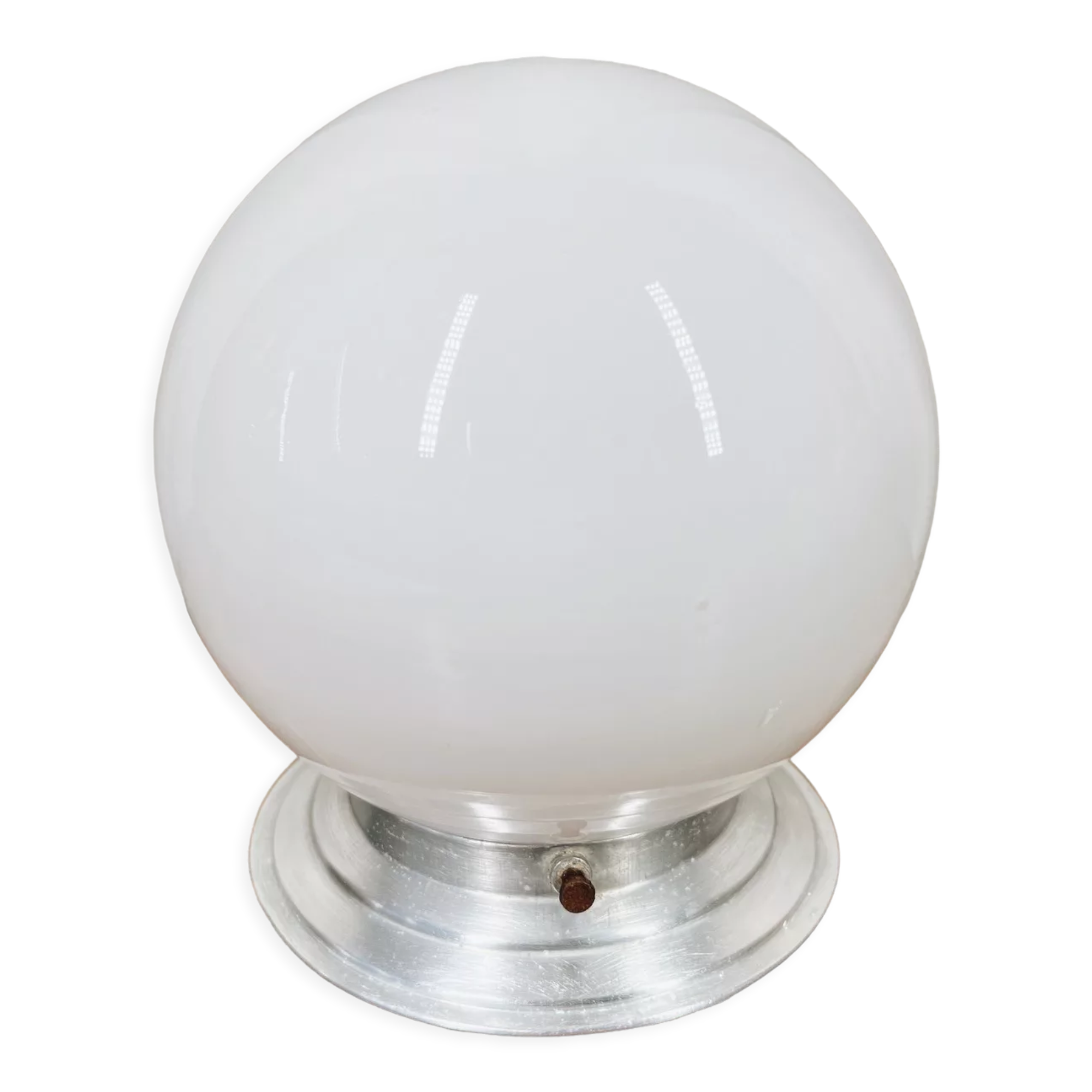 Applique en opaline et aluminium