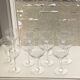 10 wine glasses, carved transparent glass, art deco cups, old and trendy