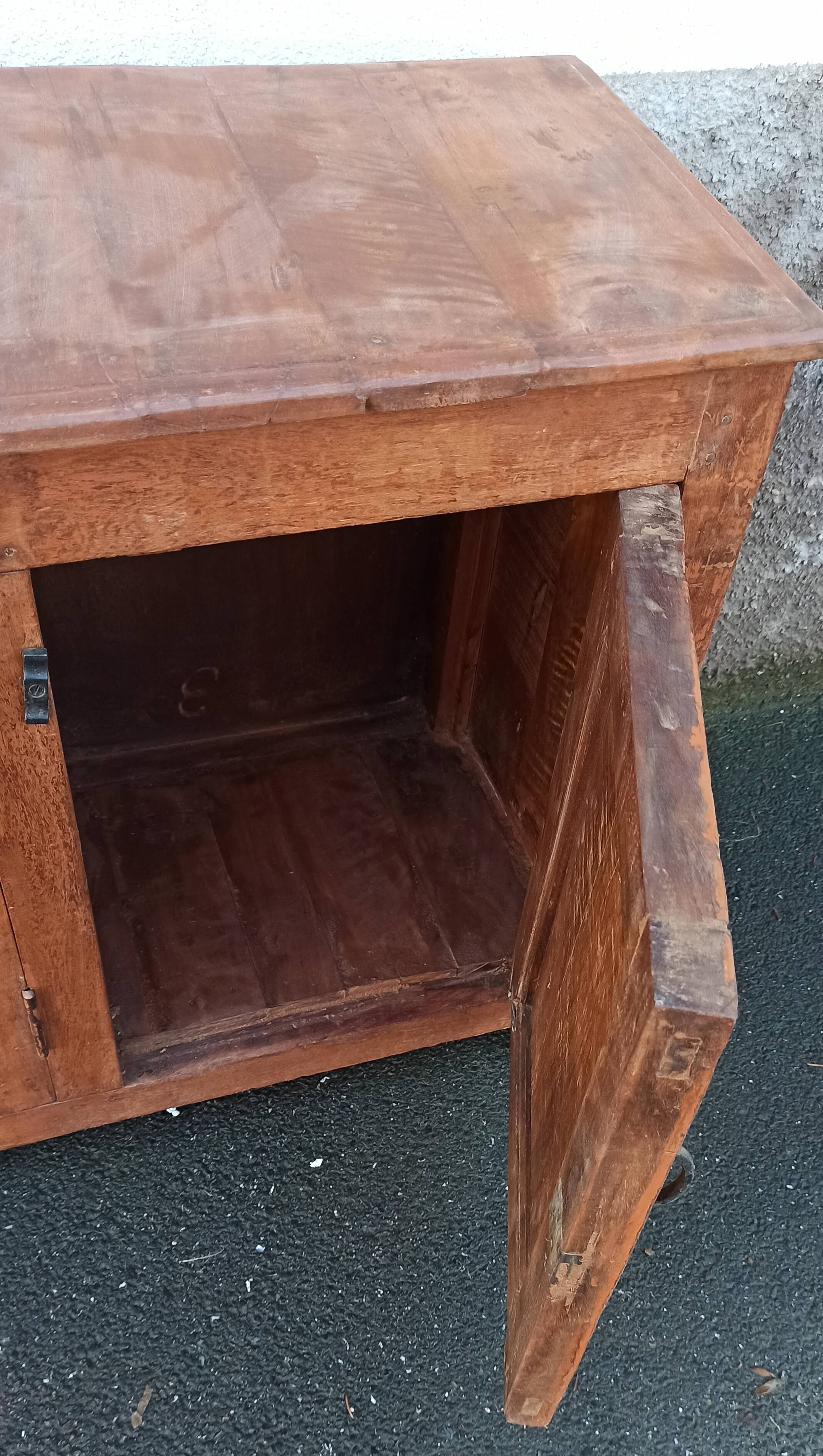 Antique wooden sideboard with 4 doors