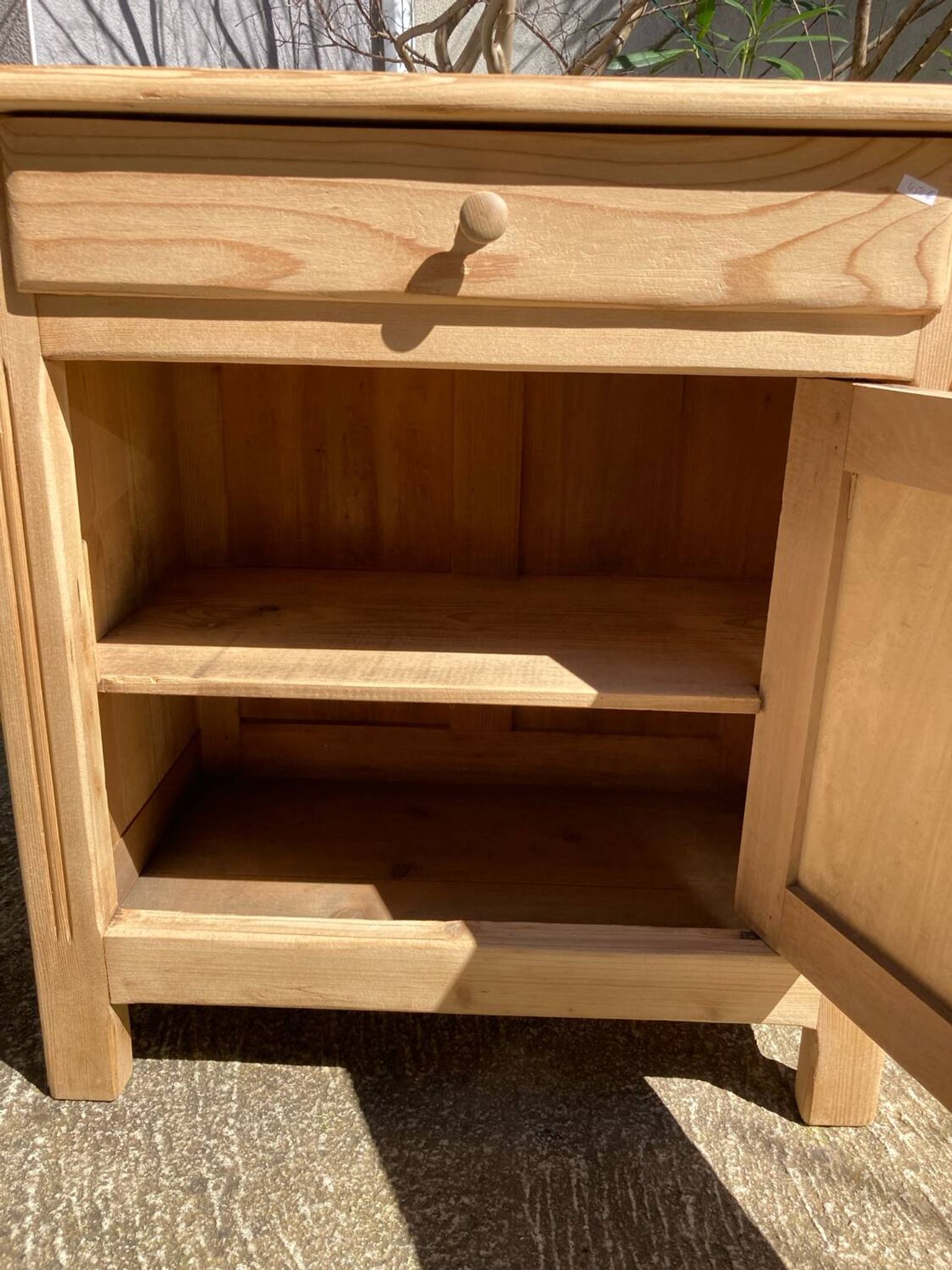 Compact Parisian buffet, 2 elements, pine/beech.