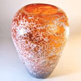 Blown glass vase – sea foam effect