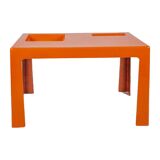 Table basse orange en fibre de verre Prisunic