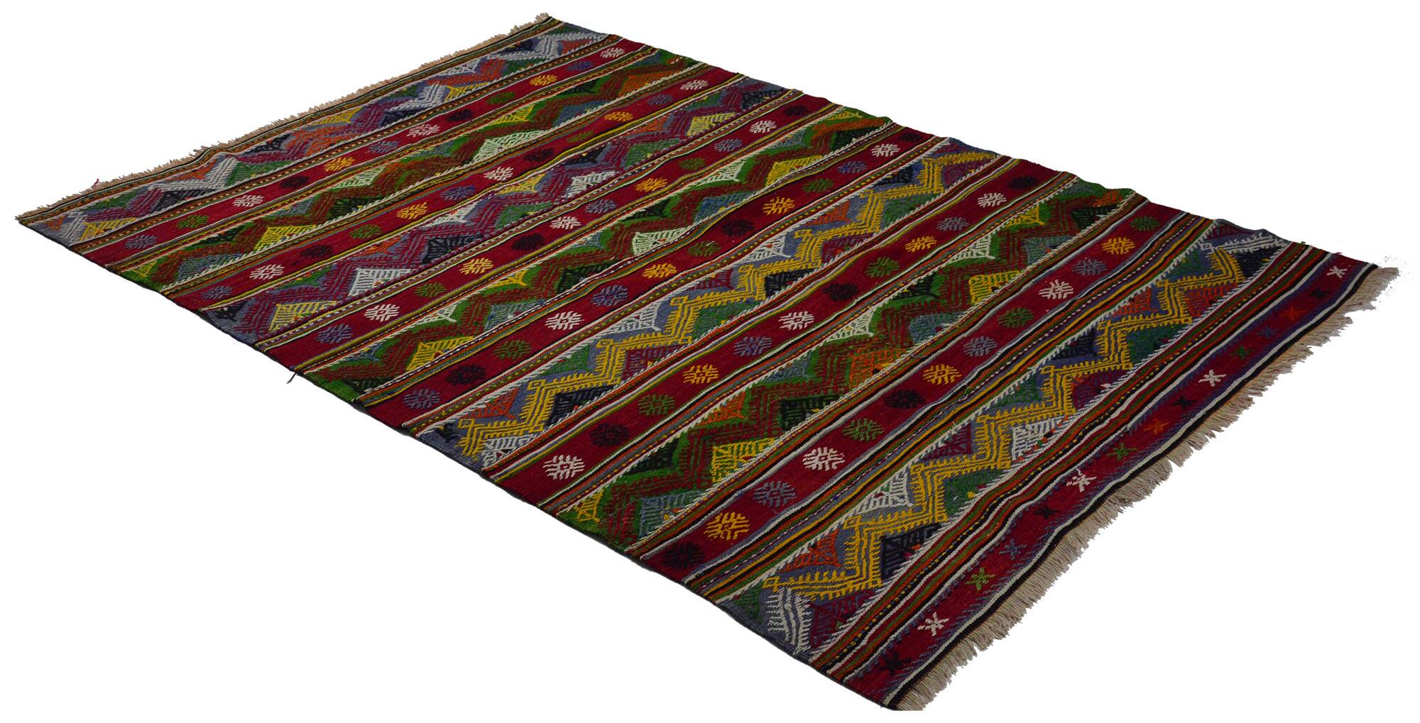 Authentic Vintage Turkish Kilims & Handwoven Rugs – Unique Home Decor Pieces 186x 265 cm