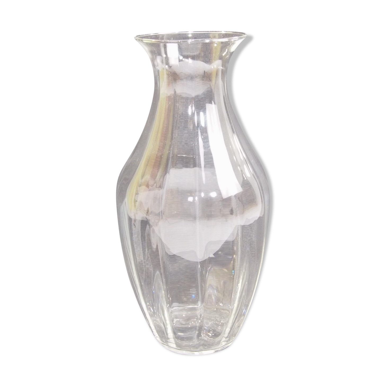 12-sided/vintage crystal vase