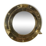 Brass porthole mirror