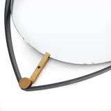 Vintage mirror with a metal and brass frame, 1950s.