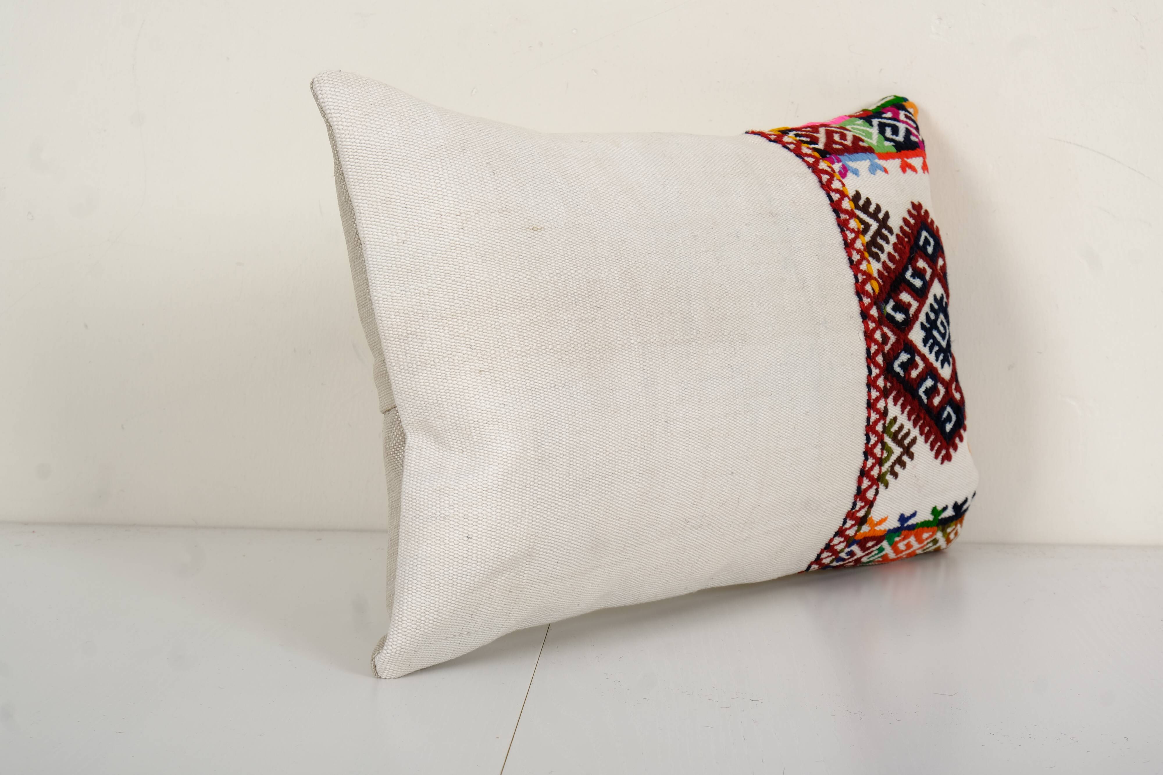 Turkish Kilim Pillow, Anatolian Jajim Needlepoint Pillow, Boho Couch Pillow, Kilim Cushion Cover
