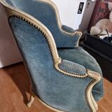 Armchairs bergère cabriolet style louis xv