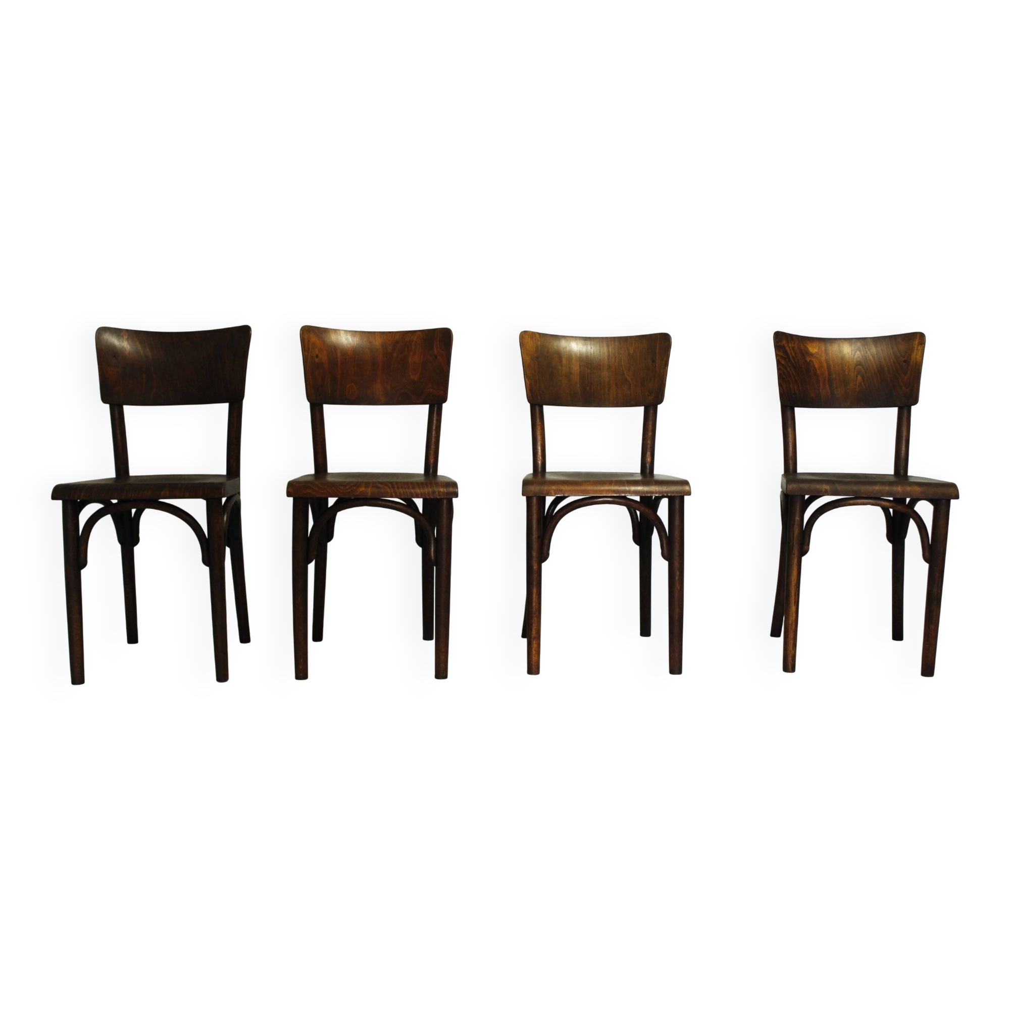 Pub Chairs from Thonet H-48, 1930s, Set of 4