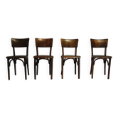 Pub Chairs from Thonet H-48, 1930s, Set of 4