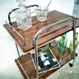 Vintage trolley bar with wheels
