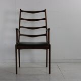 Fauteuil design danois en palissandre grainé par Johannes Andersen