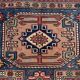 Antique Caucasian rug 215x126 cm Lesghi Star tribal Kazak rug large 2522