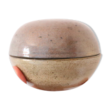 Pretty round box, pottery, vintage