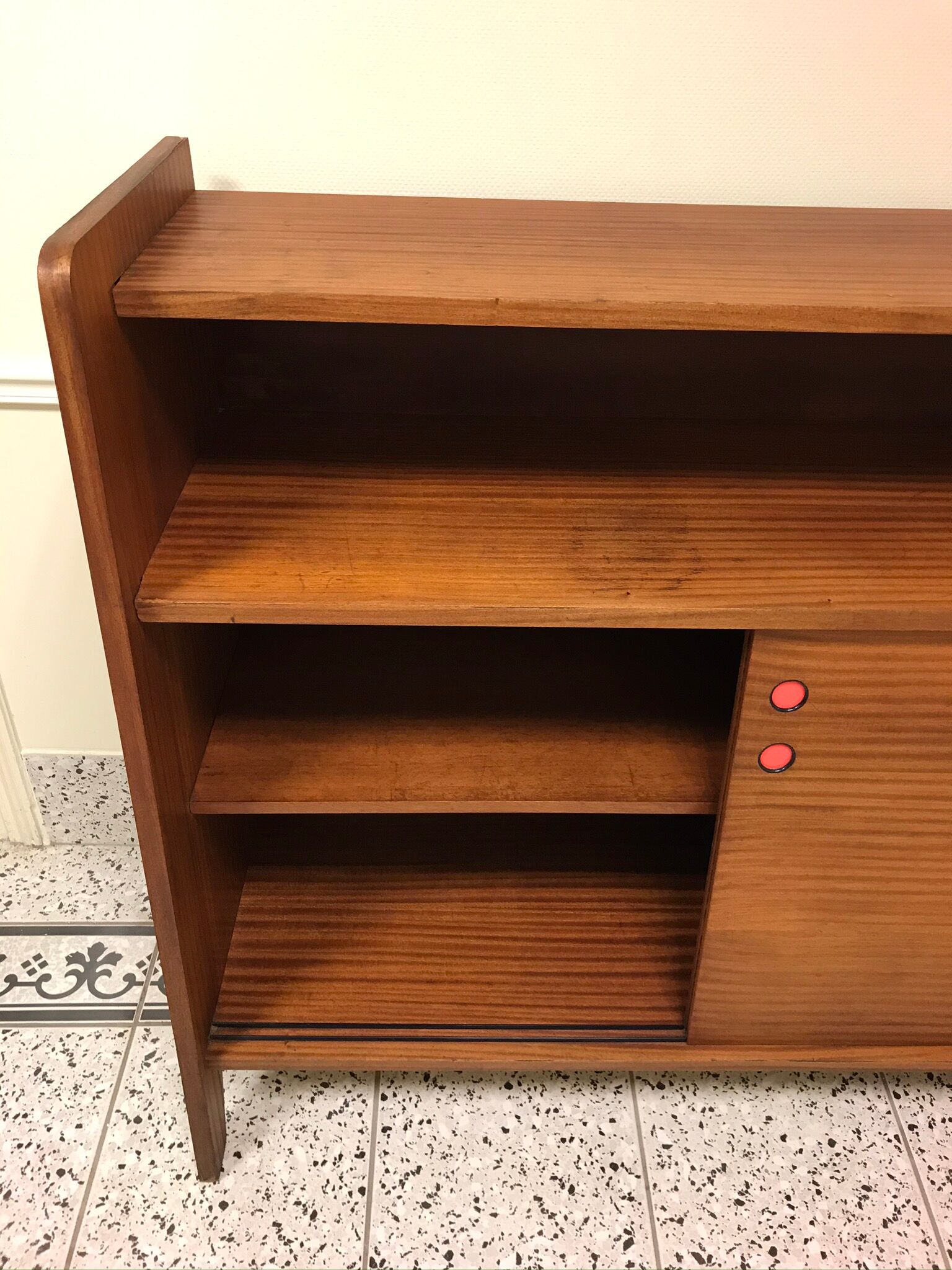 Library, buffet sliding doors, 50's