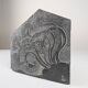 Slate Bas-Relief with Floral Motifs, Signed, 1970s