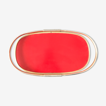 Red and golden tray