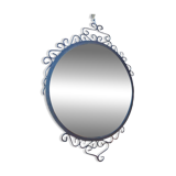 Vintage wrought iron round mirror