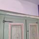 19th century painted wooden bedroom wardrobe