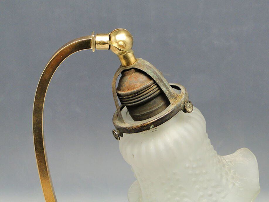 20th century glass and metal table lamp, Austria-Hungary, 1890s