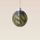 Suspension boule tissée sur structure en métal / D 25cm