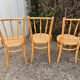 Set of 3 fluted bistro chairs