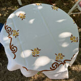 Vintage hand-embroidered square tablecloth