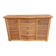 Vintage curved rattan sideboard, coastal credenza, wicker cabinet, boho buffet