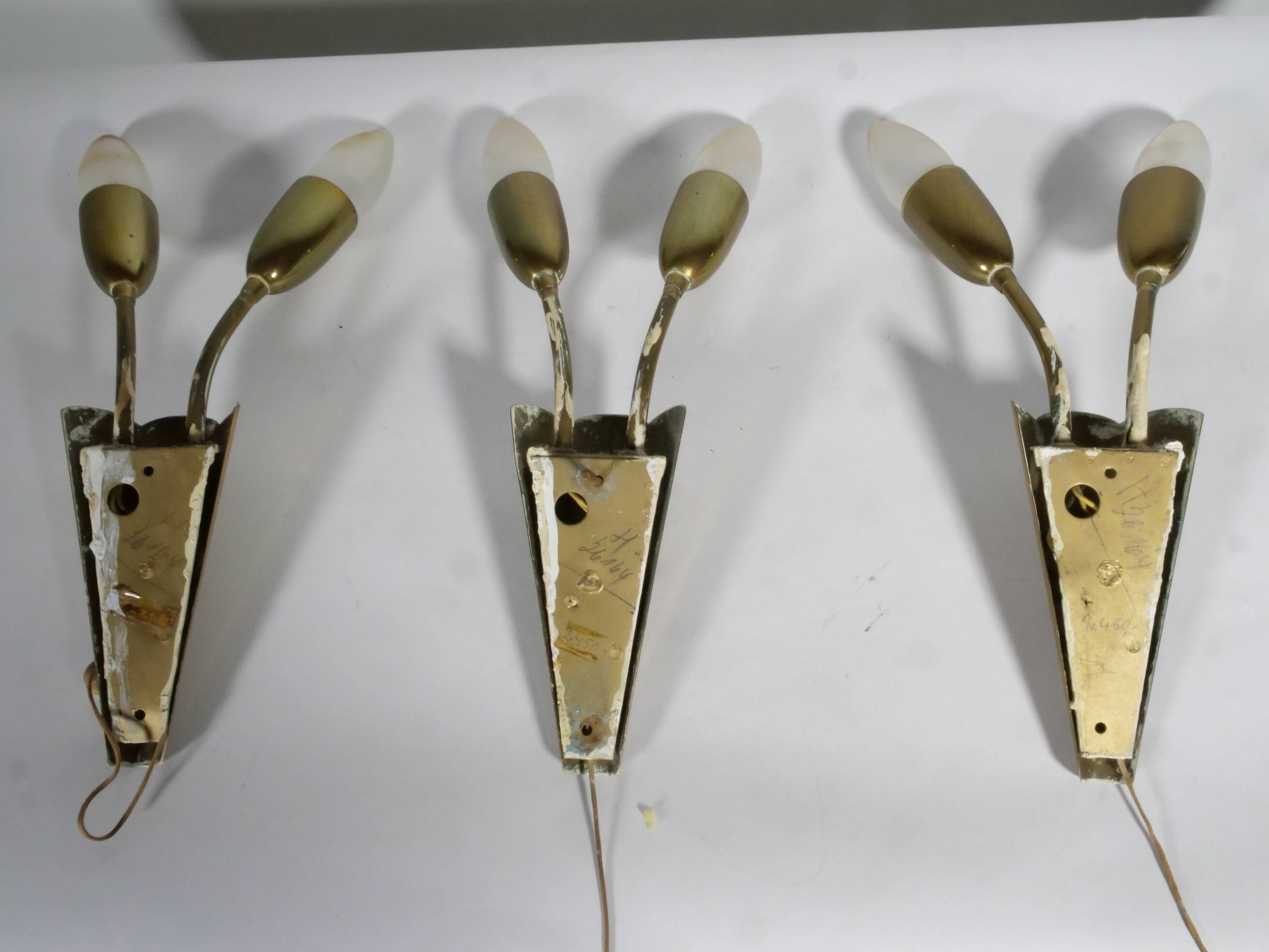 Gold Design Wall Lamps Sputnik 1950s