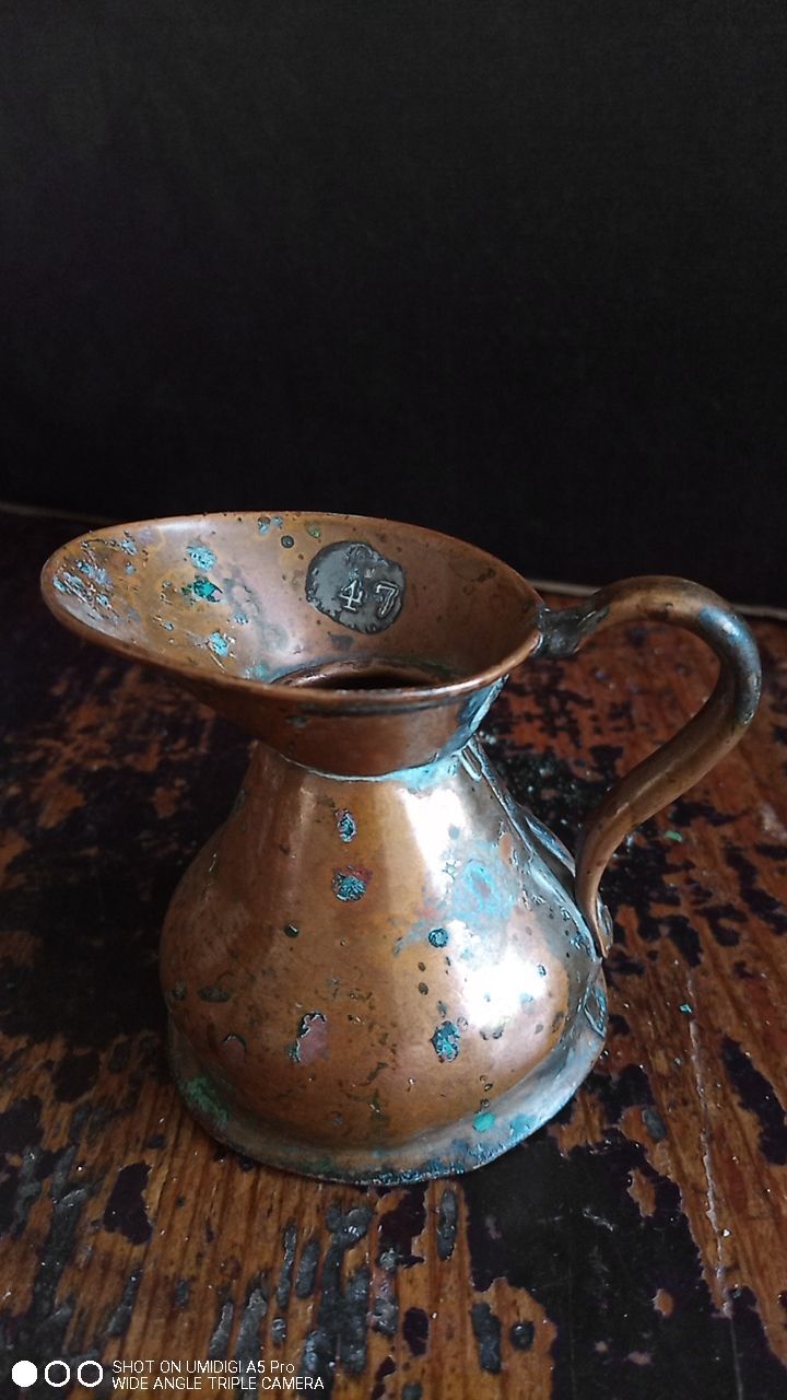 Measures "imperial" english copper 1/2 gill to 1 gallon / nineteenth century x 7pcs