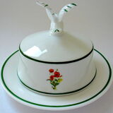 Limalonges porcelain butter decorated with bouquets of poppies