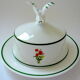 Limalonges porcelain butter decorated with bouquets of poppies