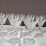 Set of 11 crystal glasses