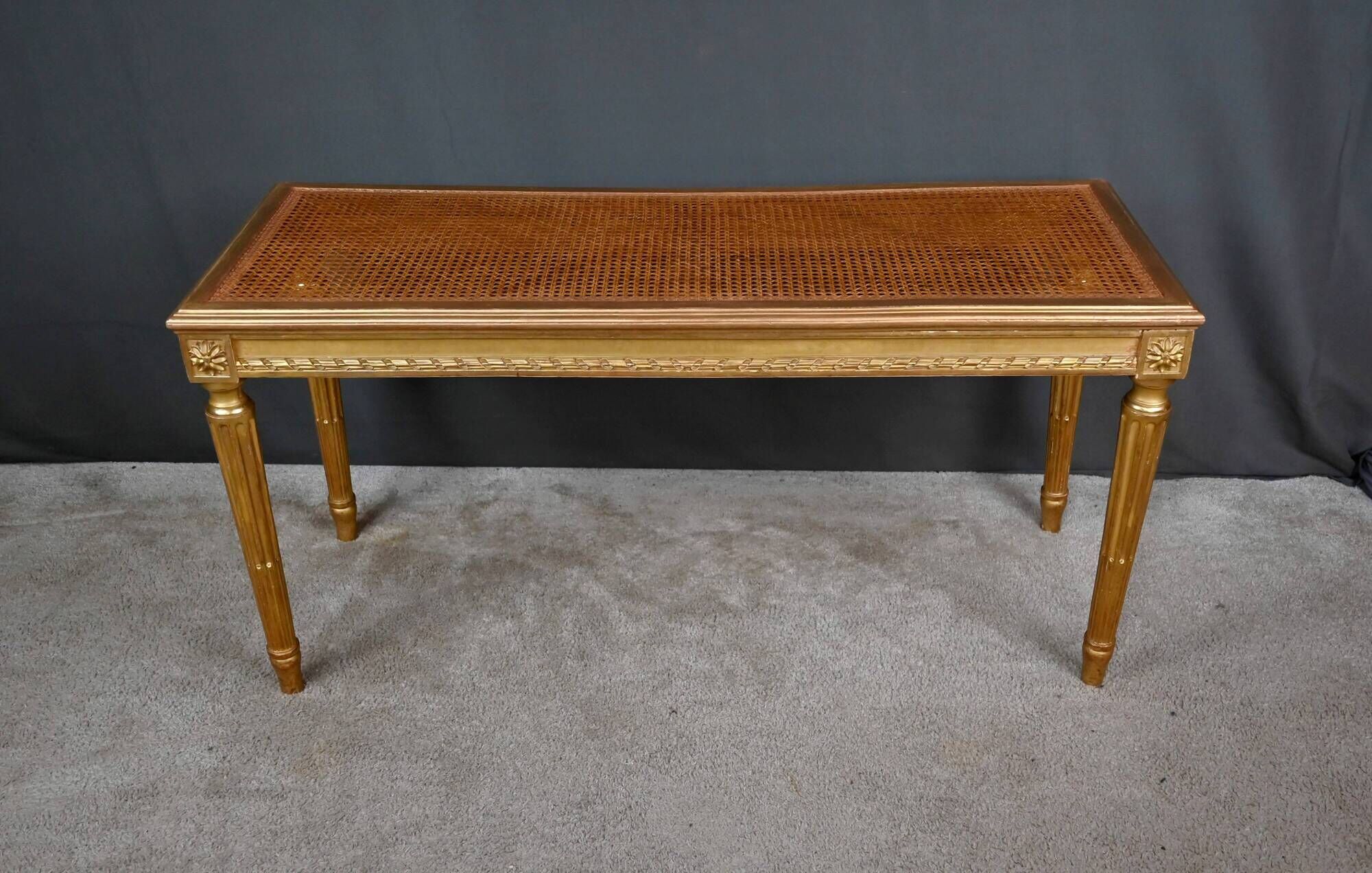 Golden Wood Bench, Louis XVI style – Early 20th century