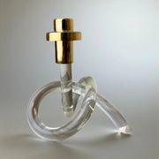 Pretzel candlestick by Dorothy Thorpe in lucite, circa 1970s