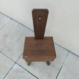Chaise enfant tripode vintage brutaliste année 50