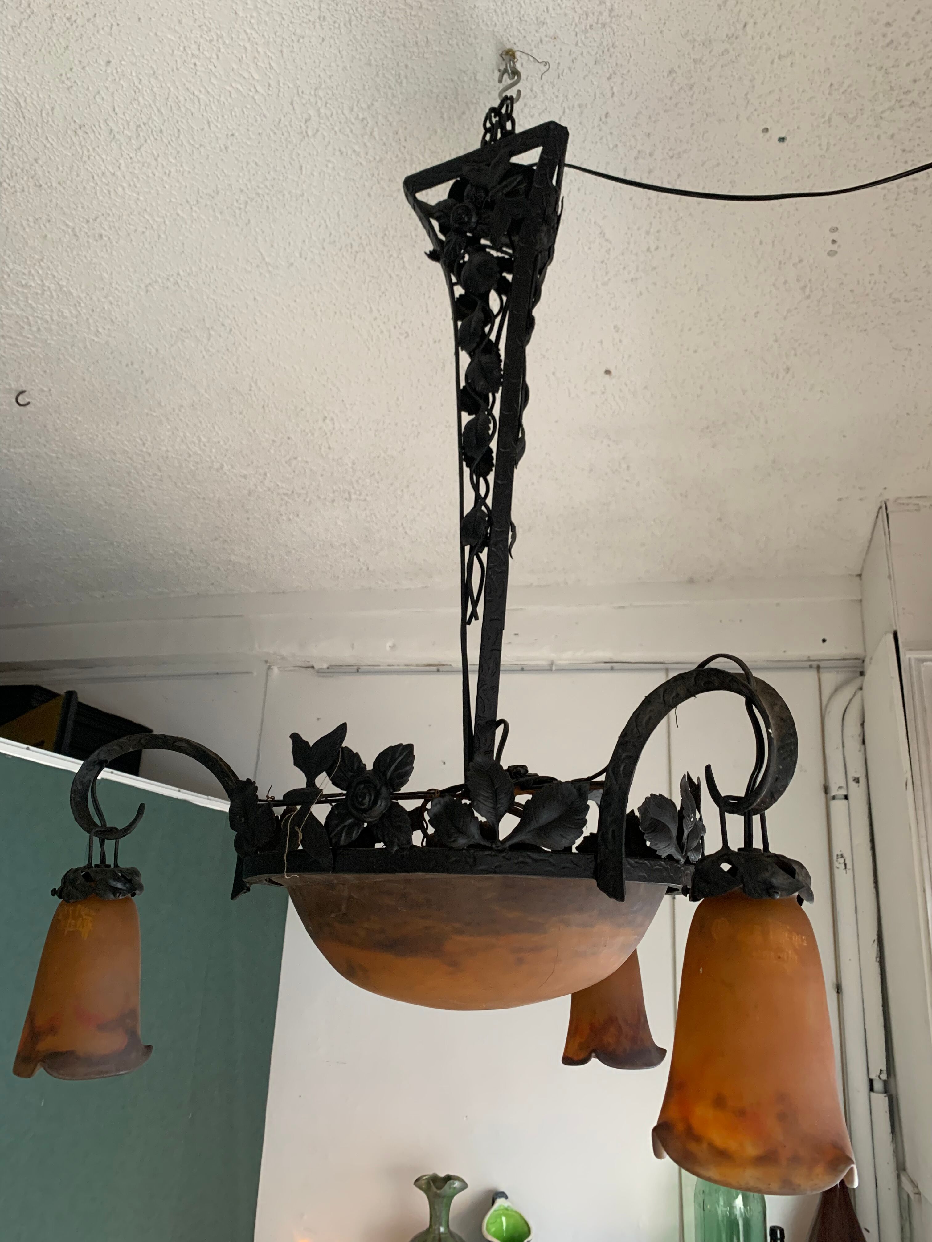 Chandelier glass paste